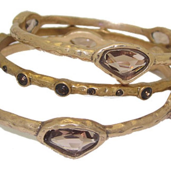 Chico Bracelet 3 Bracelet Hammered brushed gold NW - Picture 2 of 2